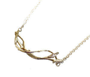 Entwined Twig Pendant Necklace in Sterling Silver