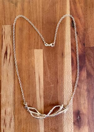 Entwined Twig Pendant Necklace in Sterling Silver